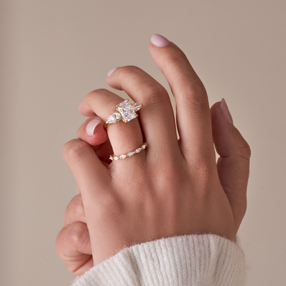 Marquise Diamond Shared Prong Band - Happy Jewelers Fine Jewelry Lifetime Warranty