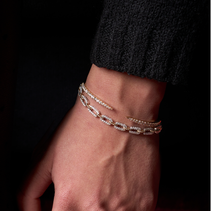 Diamond Twist Link Bracelet - Happy Jewelers Fine Jewelry Lifetime Warranty