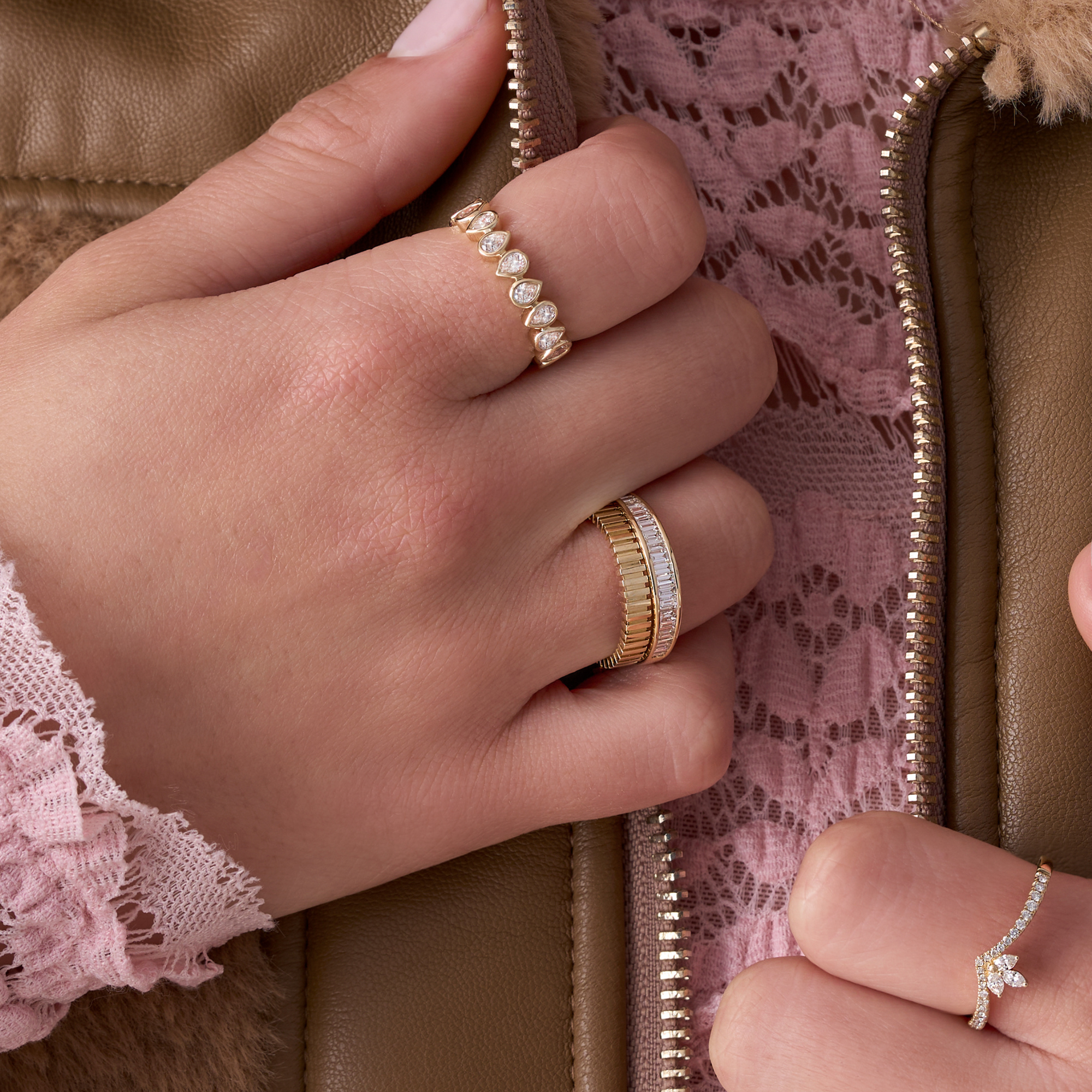 Solid Gold Fluted Band