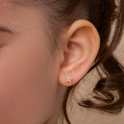 Mini Diamond Star Earrings - Happy Jewelers Fine Jewelry Lifetime Warranty