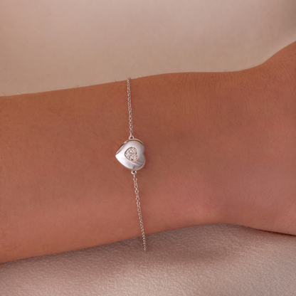 Bezzle Diamond Bubble Heart Bracelet - Happy Jewelers Fine Jewelry Lifetime Warranty