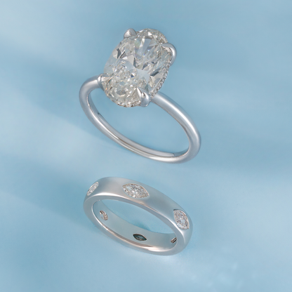Diamond Marquise Inlay Band - Happy Jewelers Fine Jewelry Lifetime Warranty