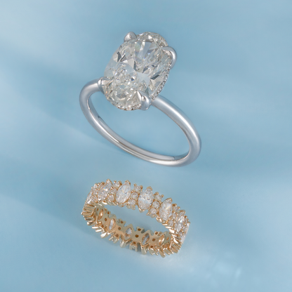 Marquise + Round Lab Diamond Eternity Band - Happy Jewelers Fine Jewelry Lifetime Warranty