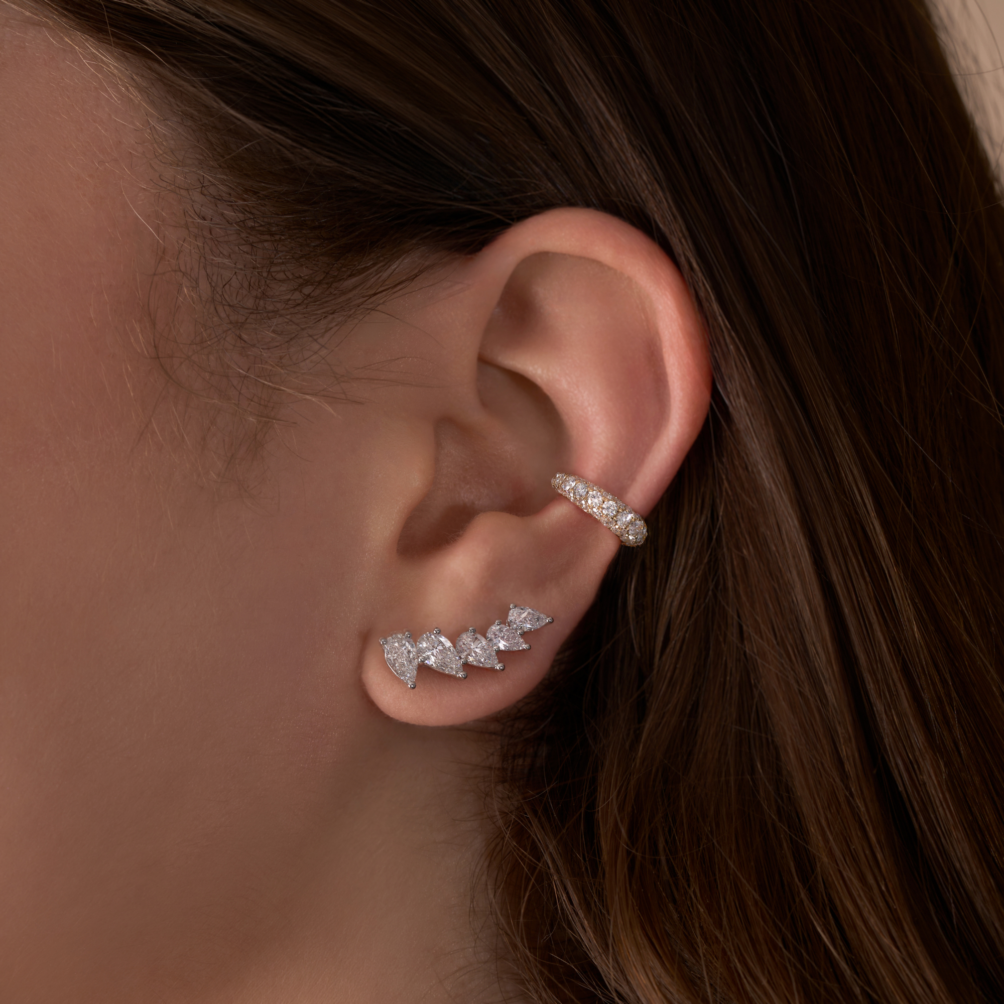 Pave Diamond Ear Cuff - Happy Jewelers Fine Jewelry Lifetime Warranty