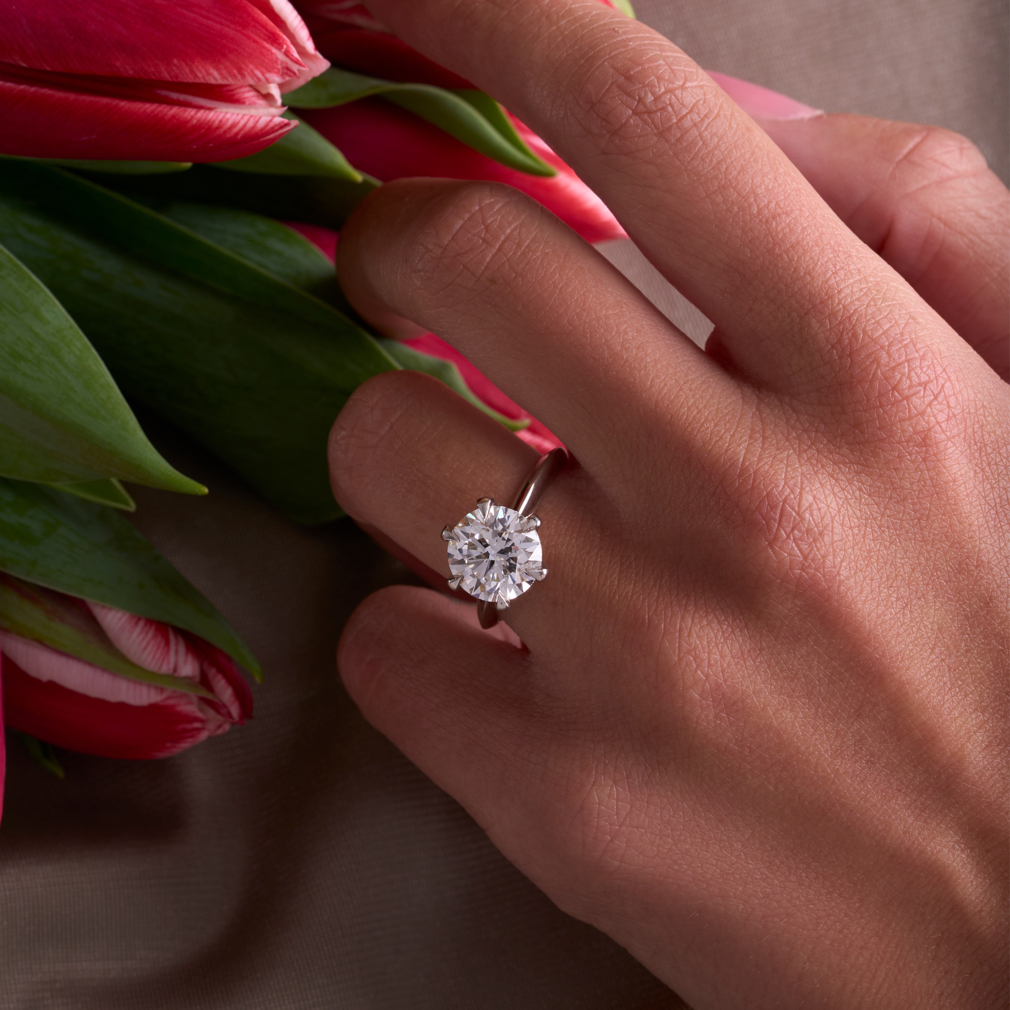 3.37 Round Lab Diamond Engagement Ring - Happy Jewelers Fine Jewelry Lifetime Warranty