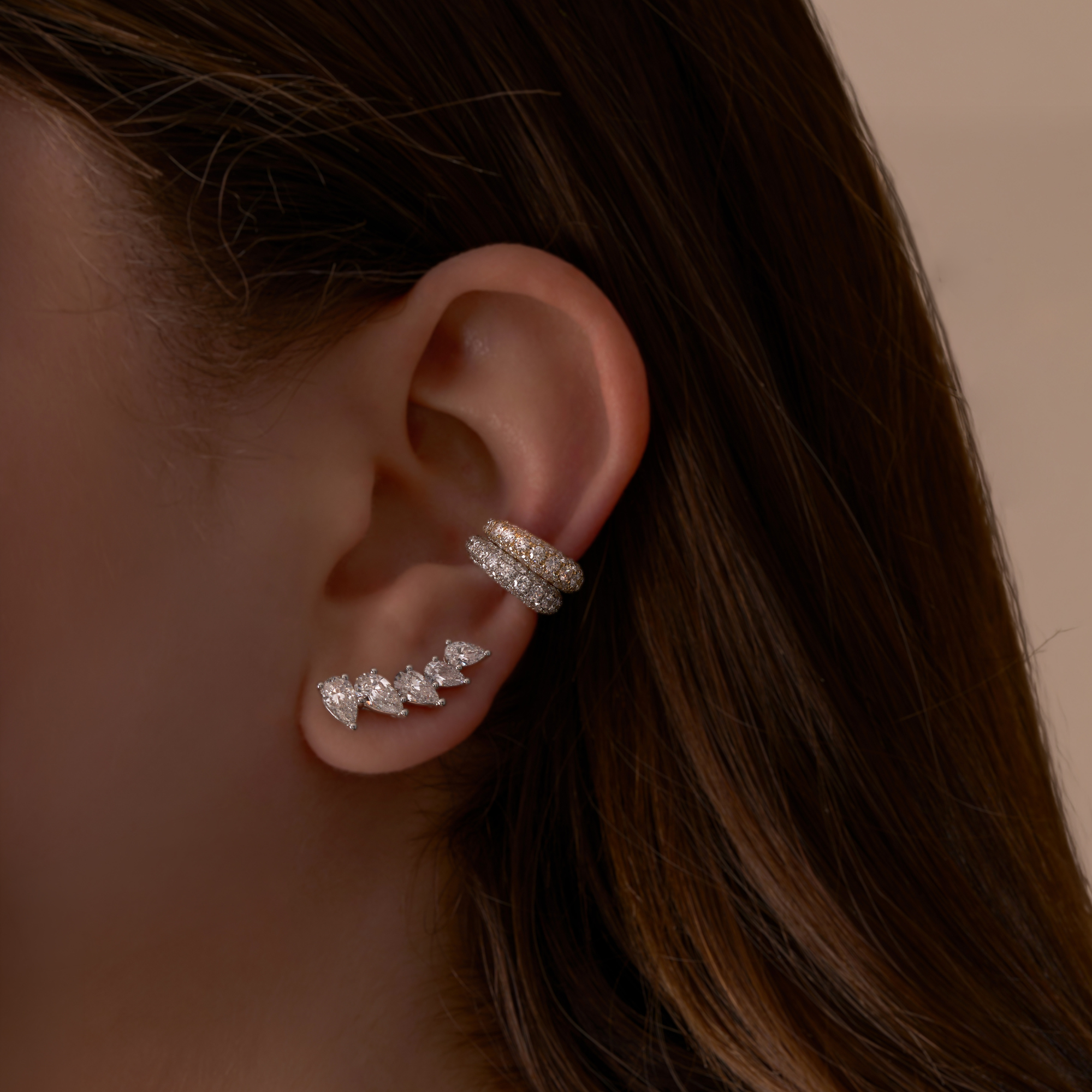 Pave Diamond Ear Cuff - Happy Jewelers Fine Jewelry Lifetime Warranty