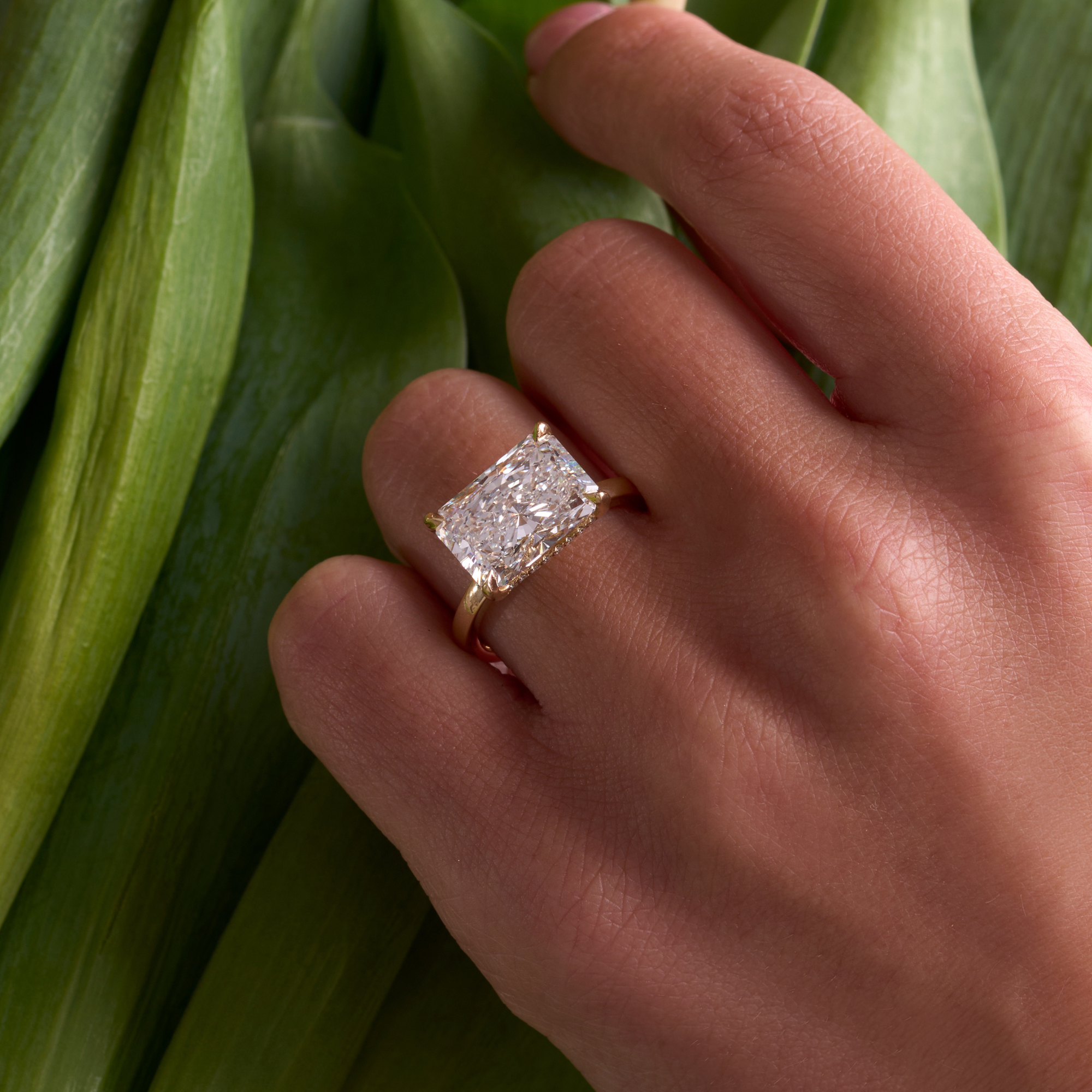 5.53 East-West Radiant Lab Diamond Engagement Ring - Happy Jewelers Fine Jewelry Lifetime Warranty