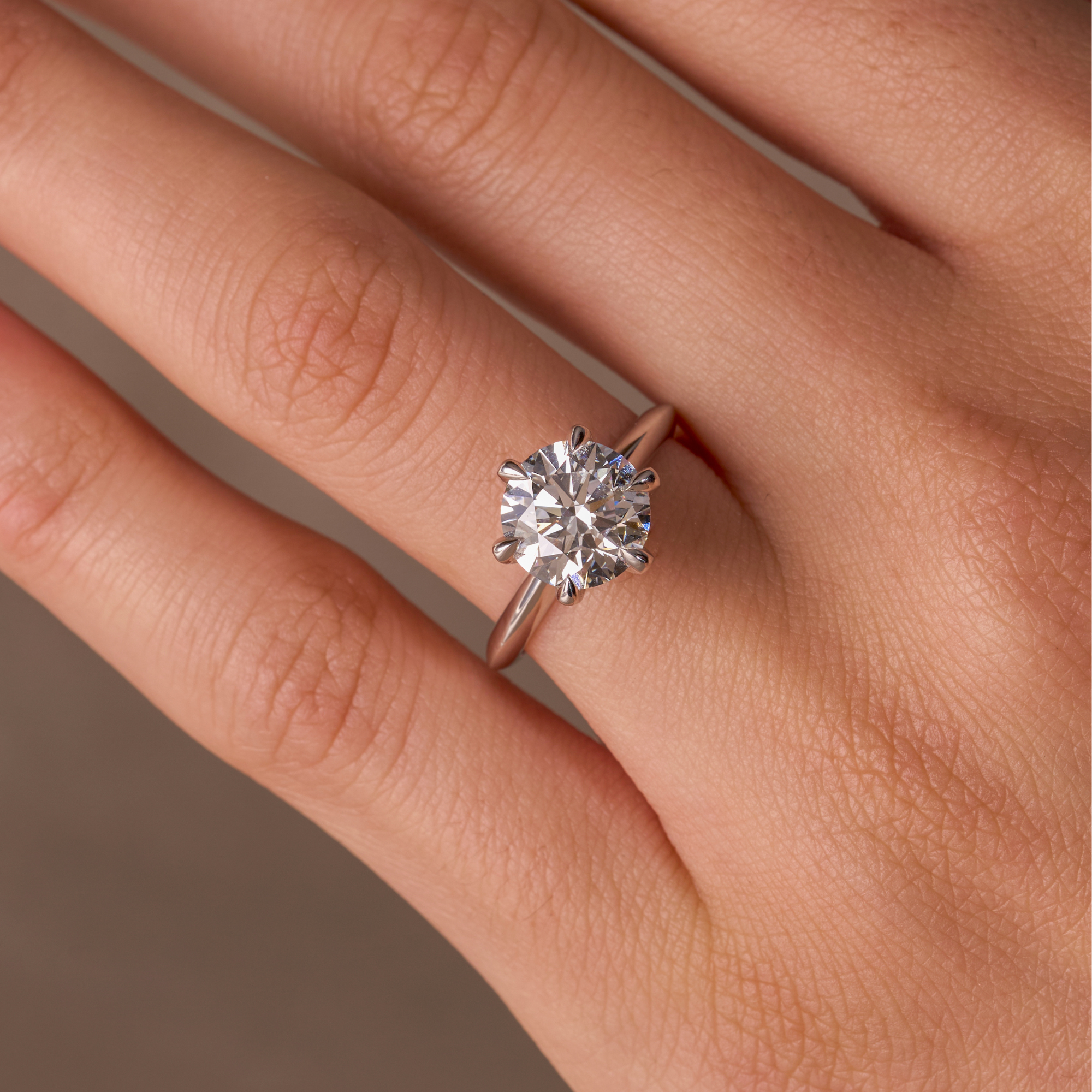 3.37 Round Lab Diamond Engagement Ring - Happy Jewelers Fine Jewelry Lifetime Warranty
