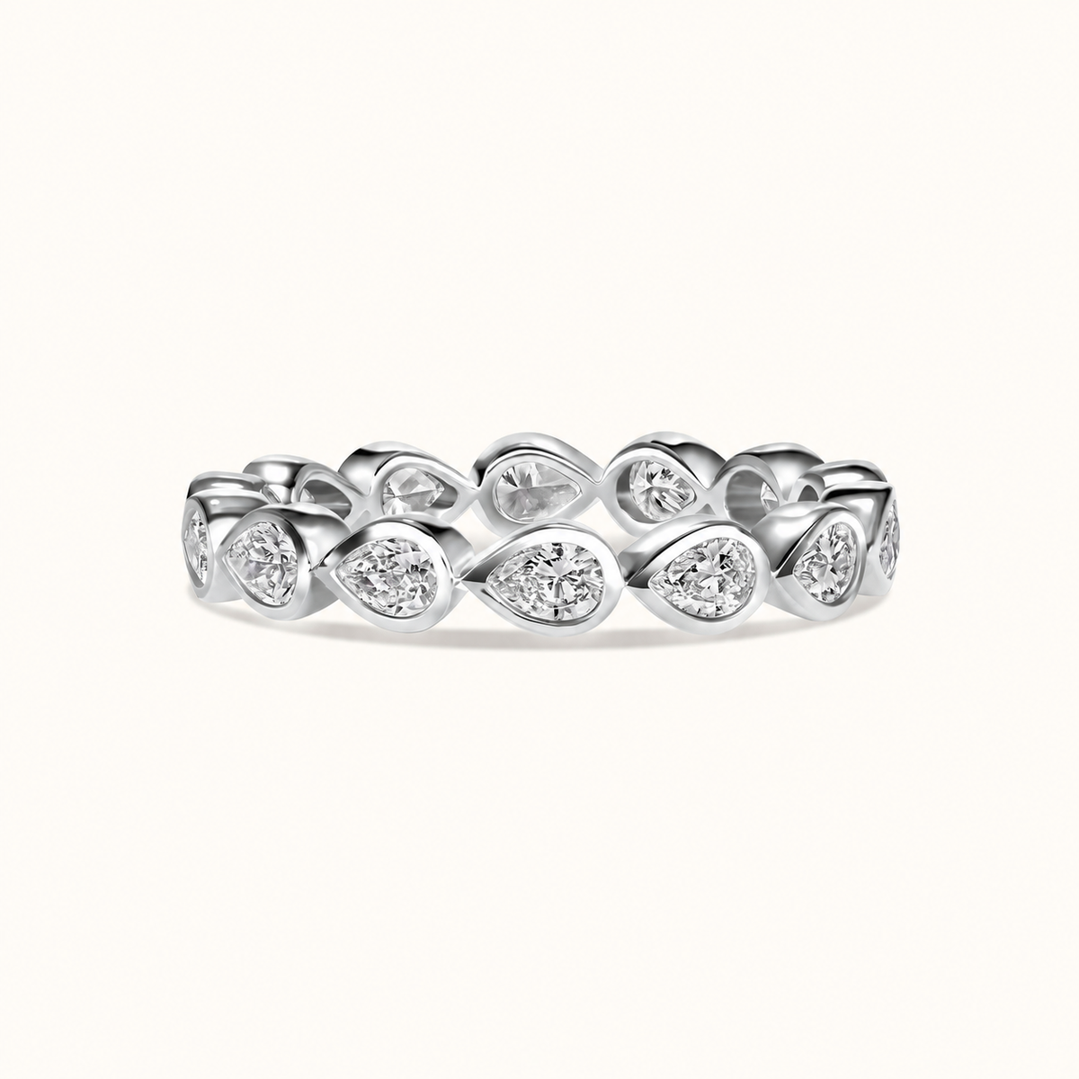 Pear Lab Diamond East-West Bezel Eternity Band