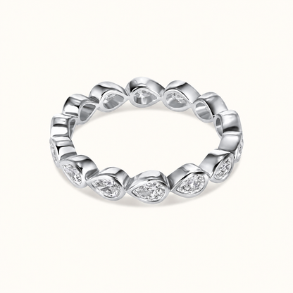 Pear Lab Diamond East-West Bezel Eternity Band