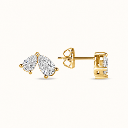 Pear Lab Diamond Toi et Moi Stud Earrings