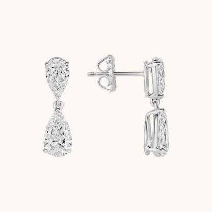 Pear Lab Diamond Tear Drop Earrings - Happy Jewelers Fine Jewelry Lifetime Warranty
