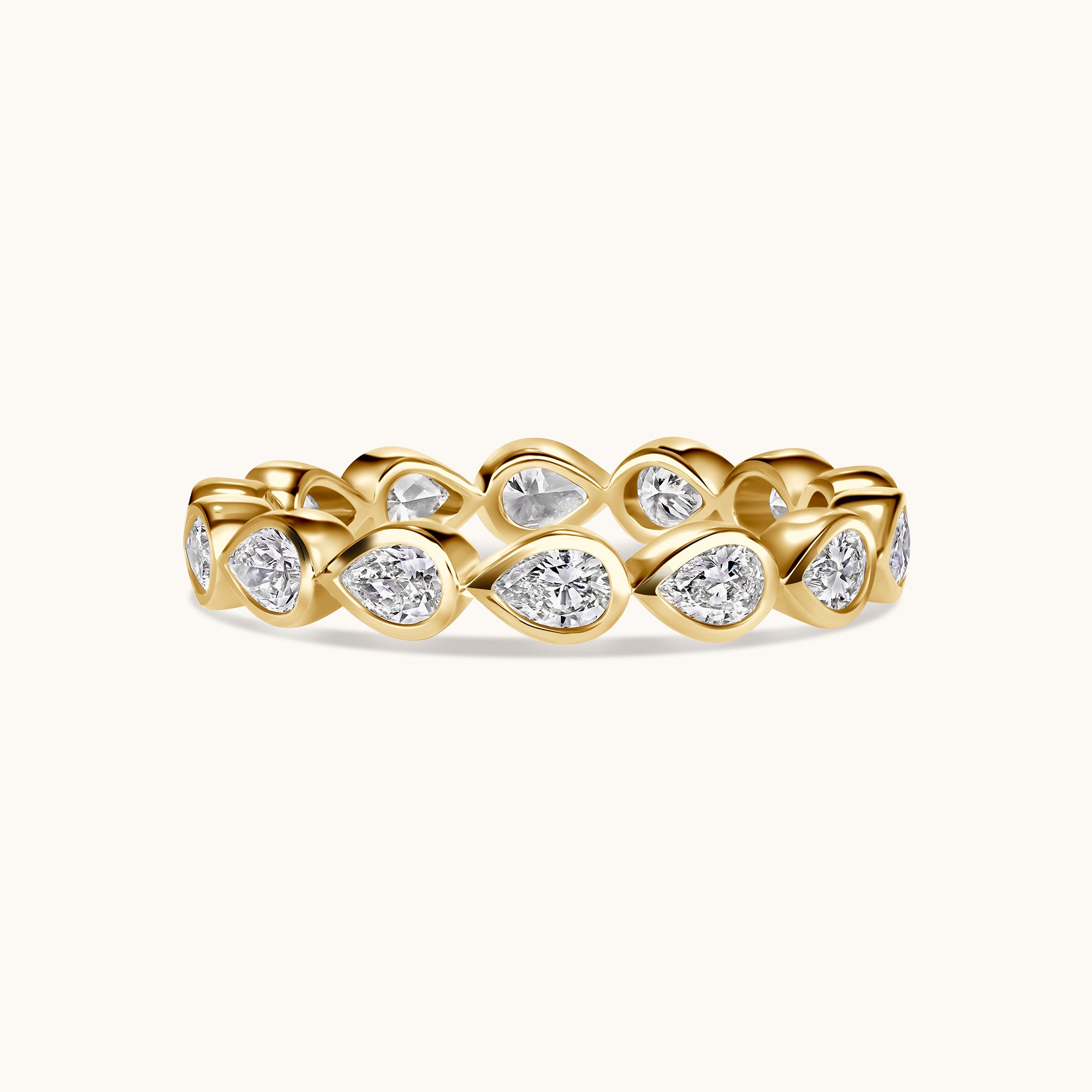 Pear Lab Diamond East-West Bezel Eternity Band - Happy Jewelers Fine Jewelry Lifetime Warranty