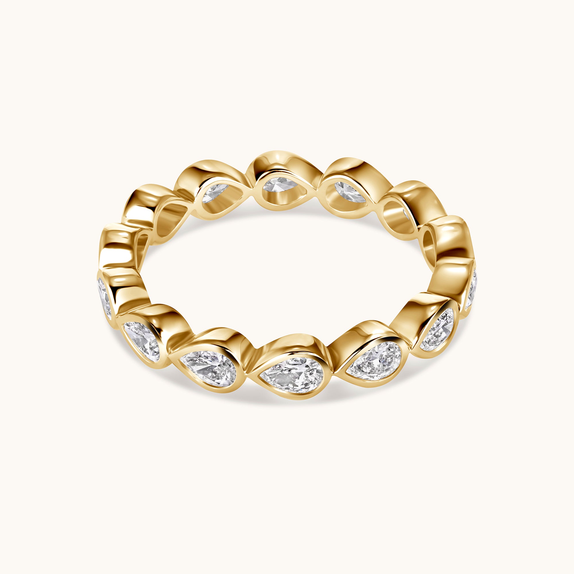 Pear Lab Diamond East-West Bezel Eternity Band - Happy Jewelers Fine Jewelry Lifetime Warranty