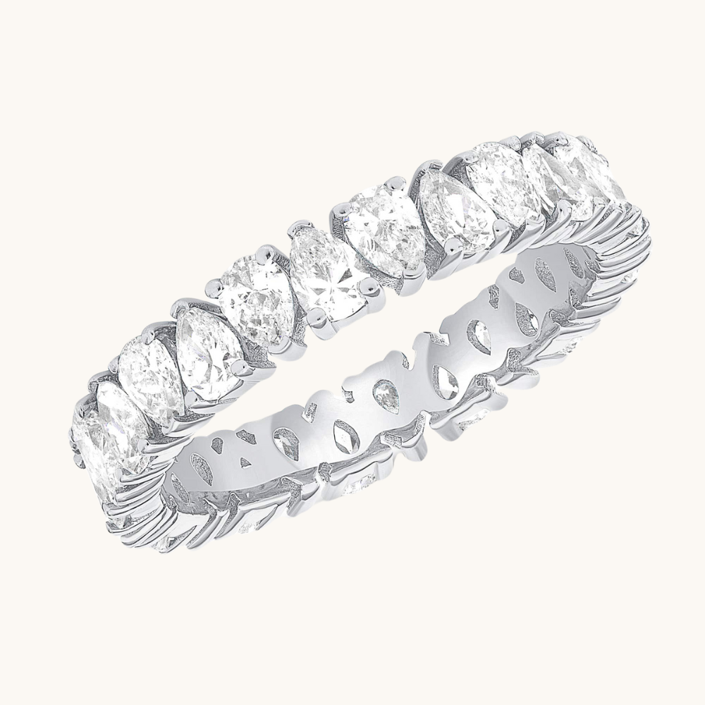 Pear Shape Diamond Eternity Band - Happy Jewelers Fine Jewelry Lifetime Warranty