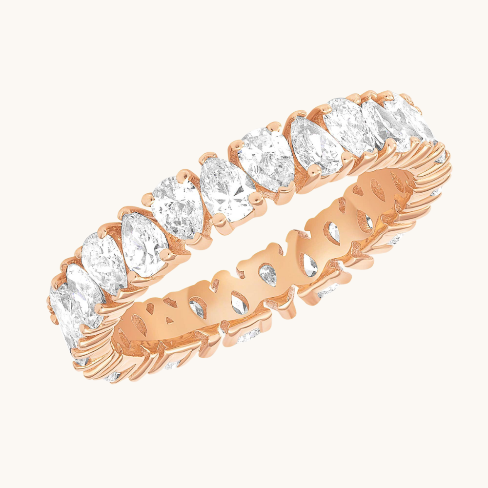 Pear Shape Diamond Eternity Band - Happy Jewelers Fine Jewelry Lifetime Warranty