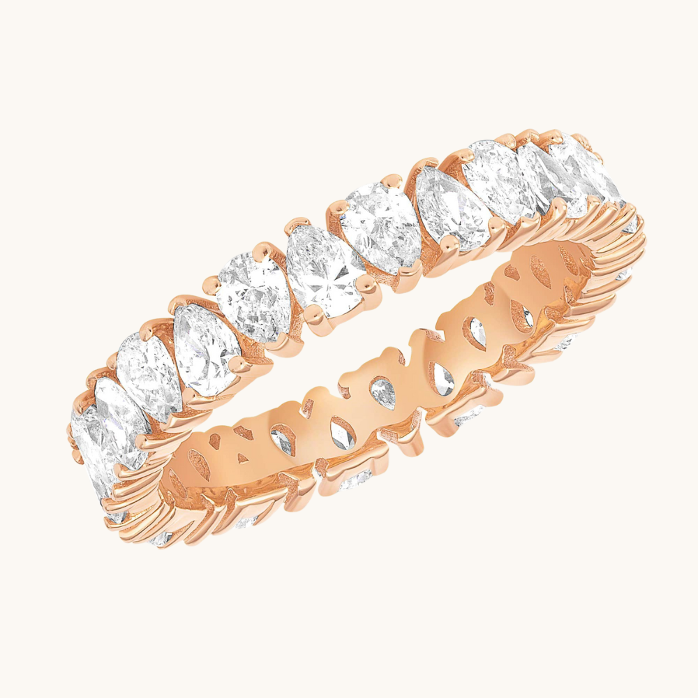 Pear Shape Diamond Eternity Band