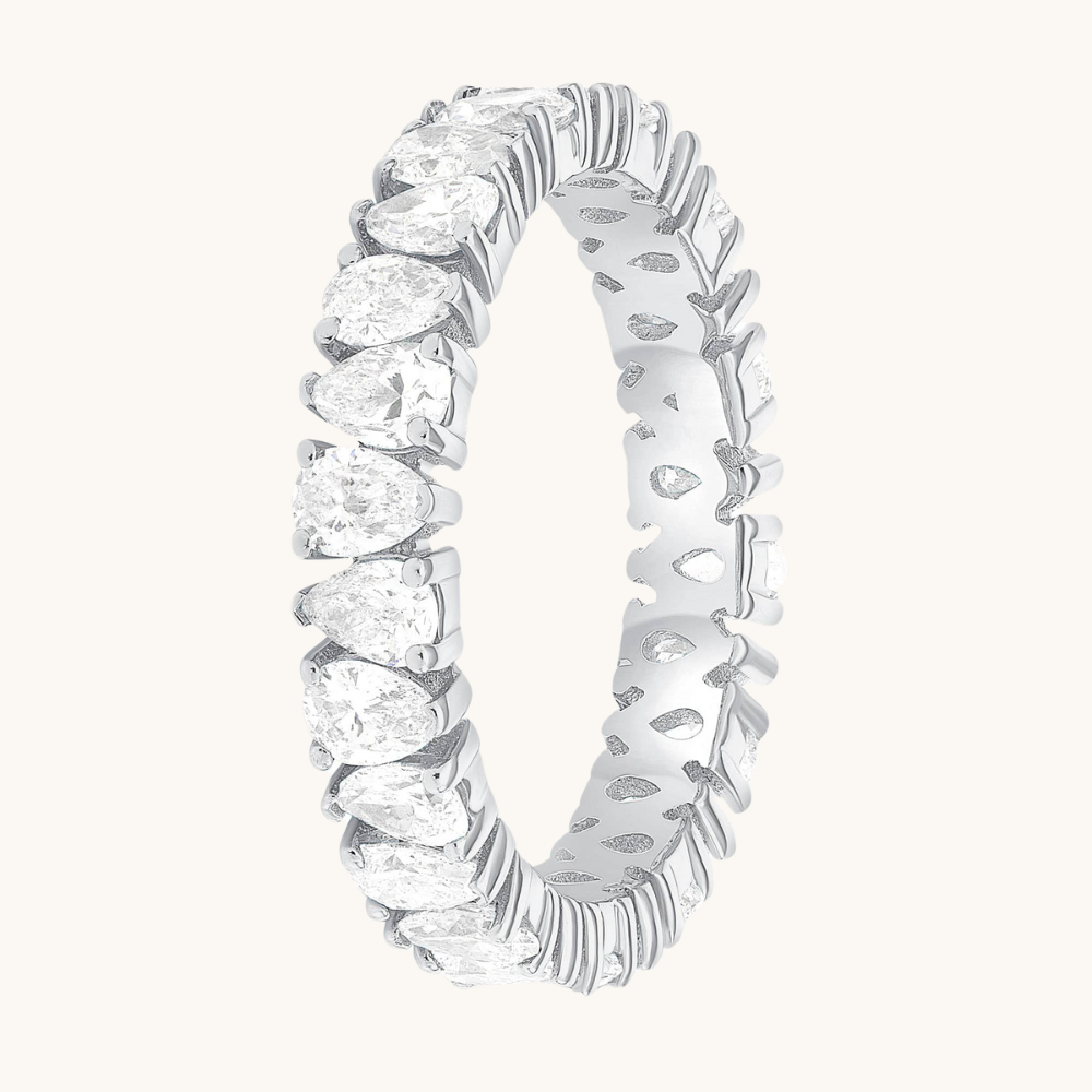 Pear Shape Diamond Eternity Band - Happy Jewelers Fine Jewelry Lifetime Warranty