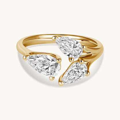 Pear Trio Cocktail Ring - Happy Jewelers Fine Jewelry Lifetime Warranty