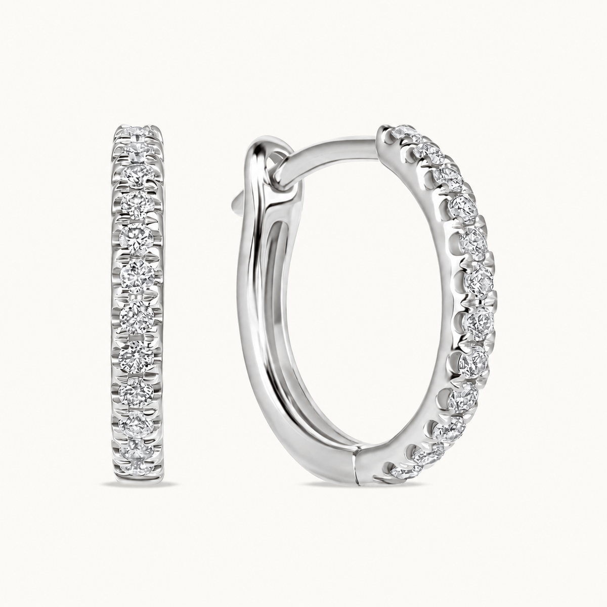 Petite Classic Diamond Huggie Earrings