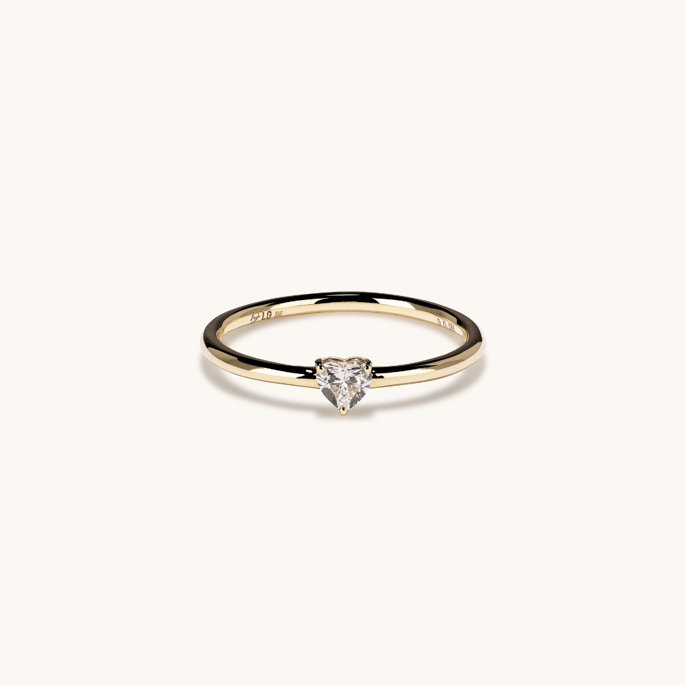 Petite Lab Diamond Solitaire Promise Ring