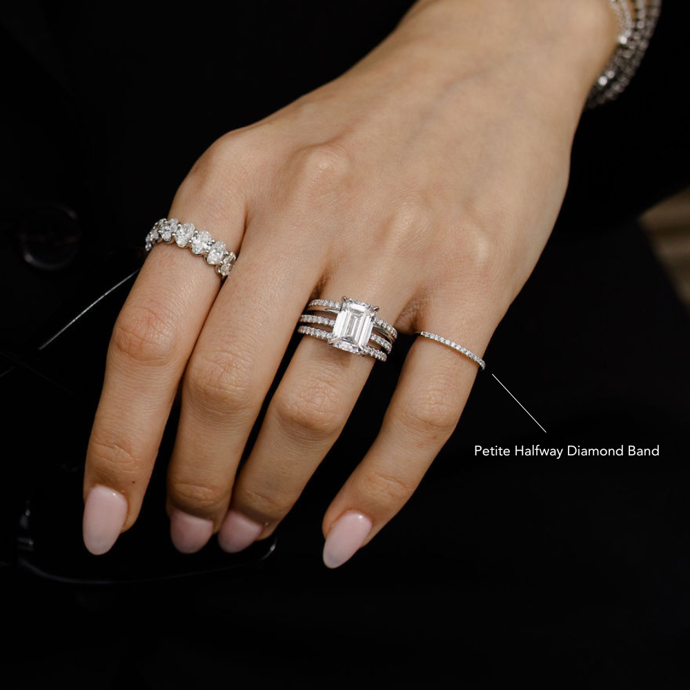 Petite Halfway Diamond Band - Happy Jewelers Fine Jewelry Lifetime Warranty