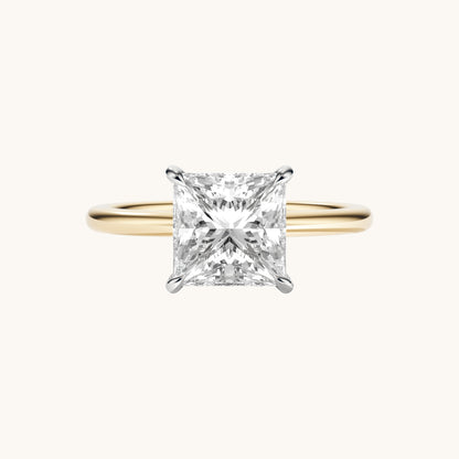Princess Lab Diamond Solitaire Engagement Ring