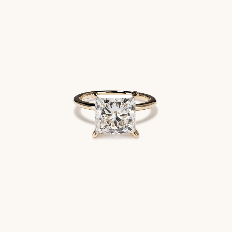 4.07 Princess Lab Diamond Engagement Ring