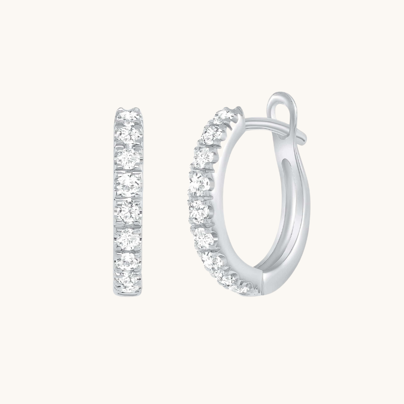 Diamond Huggie Earrings