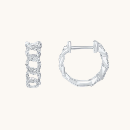 The Gianni Chain Huggie Earrings - Happy Jewelers Fine Jewelry Lifetime Warranty