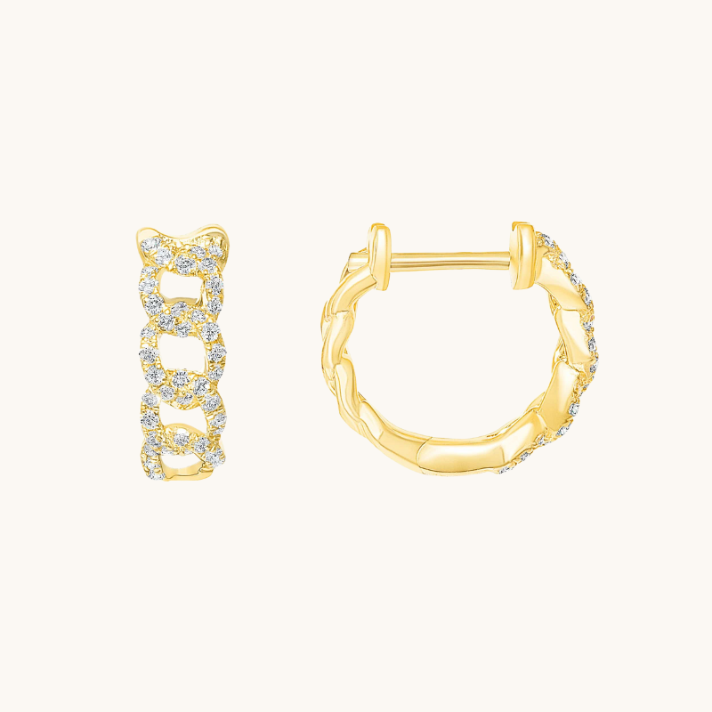 The Gianni Chain Huggie Earrings