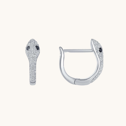 Diamond Snake Huggie Earrings - Happy Jewelers Fine Jewelry Lifetime Warranty