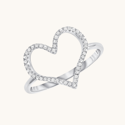 Open Heart Diamond Ring - Happy Jewelers Fine Jewelry Lifetime Warranty