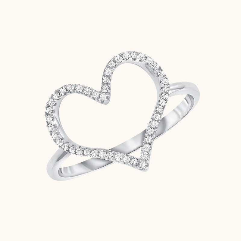Open Heart Diamond Ring - Happy Jewelers Fine Jewelry Lifetime Warranty