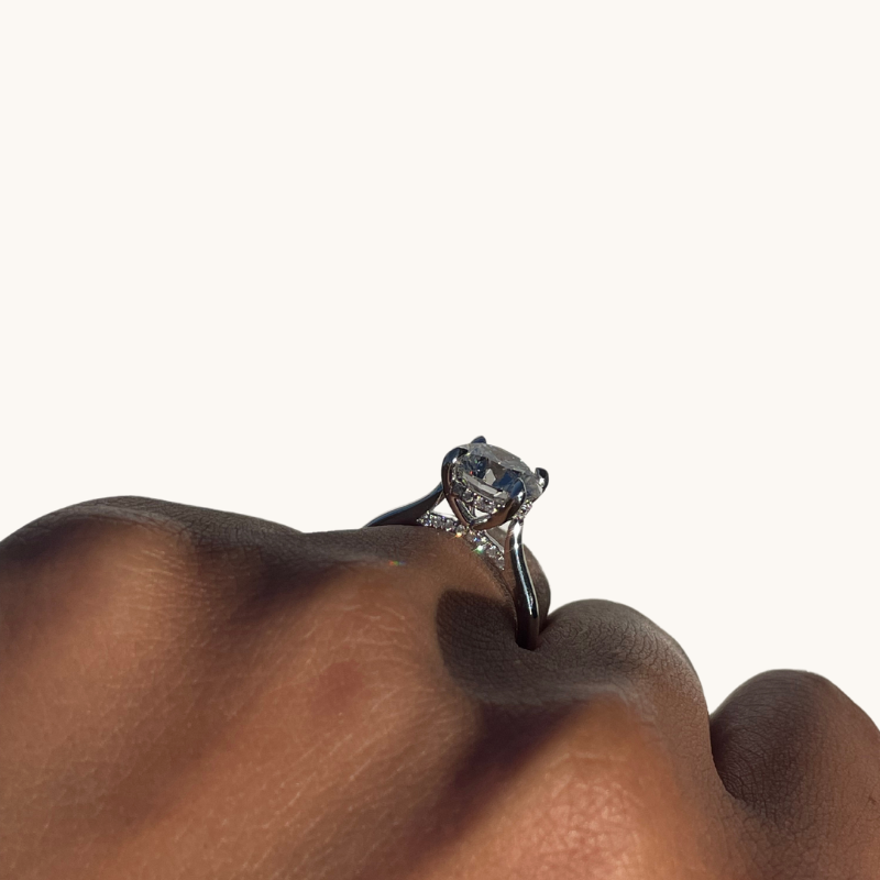 2.70 Round Lab Diamond Engagement Ring with Hidden Halo - Happy Jewelers Fine Jewelry Lifetime Warranty