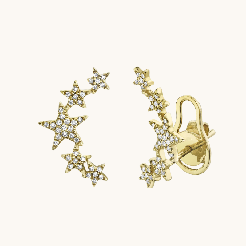 Star Climber Diamond Earrings