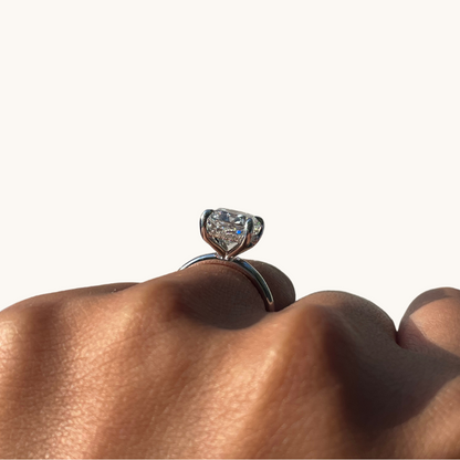 3.11 Cushion Lab Diamond Engagement Ring with Hidden Halo - Happy Jewelers Fine Jewelry Lifetime Warranty