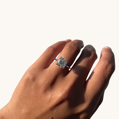 3.11 Cushion Lab Diamond Engagement Ring with Hidden Halo - Happy Jewelers Fine Jewelry Lifetime Warranty