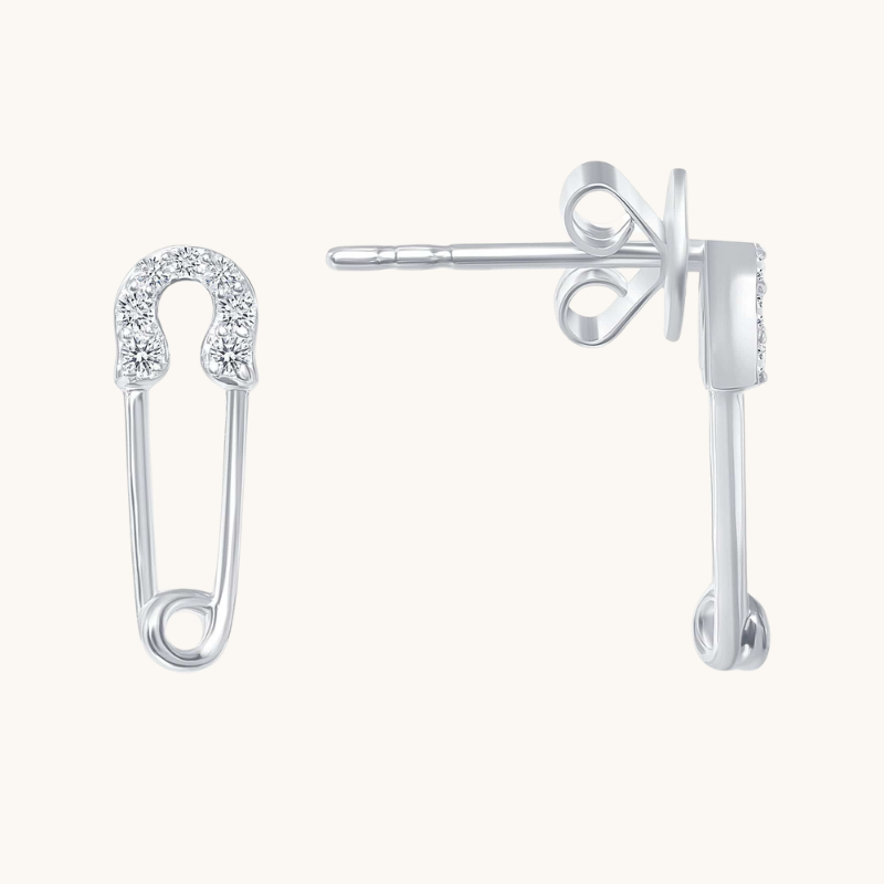 Mini Safety Pin Earrings