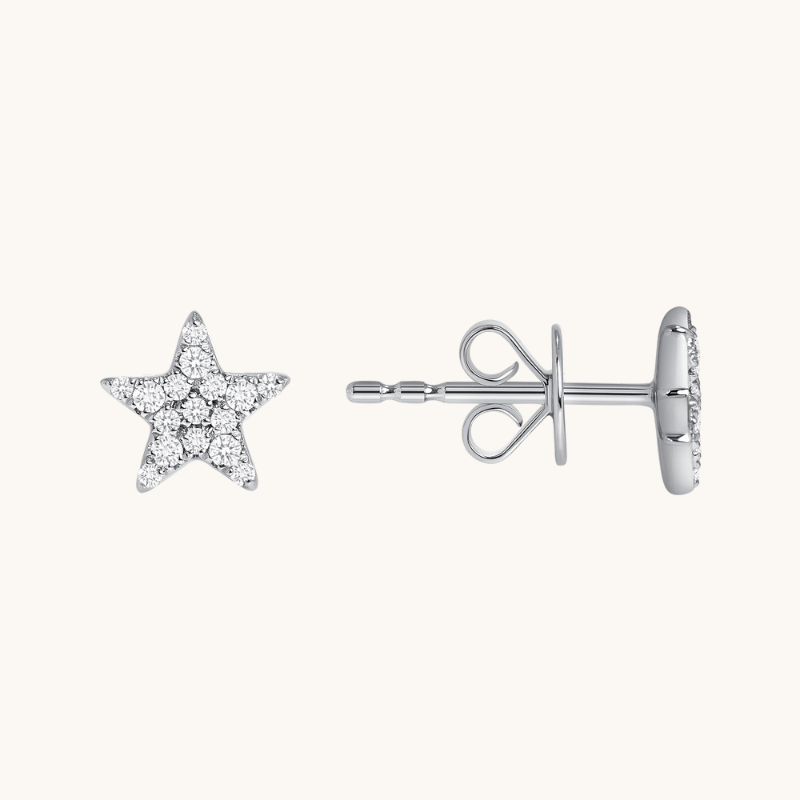 Mini Diamond Star Earrings