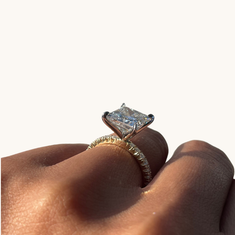 4.18 Princess Lab Diamond Engagement Ring - Happy Jewelers Fine Jewelry Lifetime Warranty