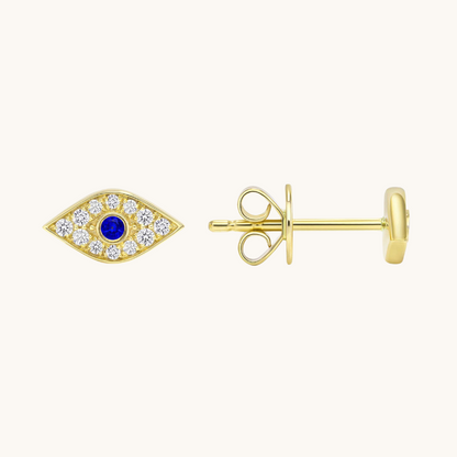 Evil Eye Stud Earrings - Happy Jewelers Fine Jewelry Lifetime Warranty