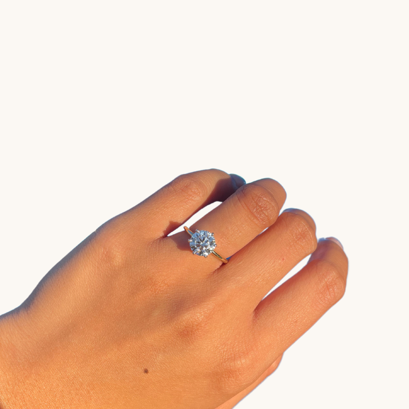 2.25 Round Lab Diamond Engagement Ring