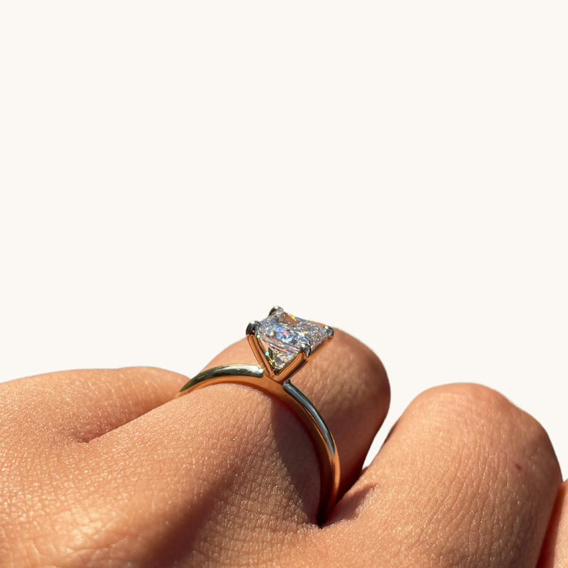 1.08 Princess Lab Diamond Engagement Ring - Happy Jewelers Fine Jewelry Lifetime Warranty