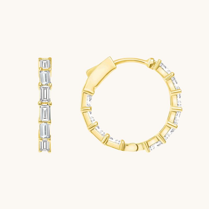 Diamond Baguette Earrings