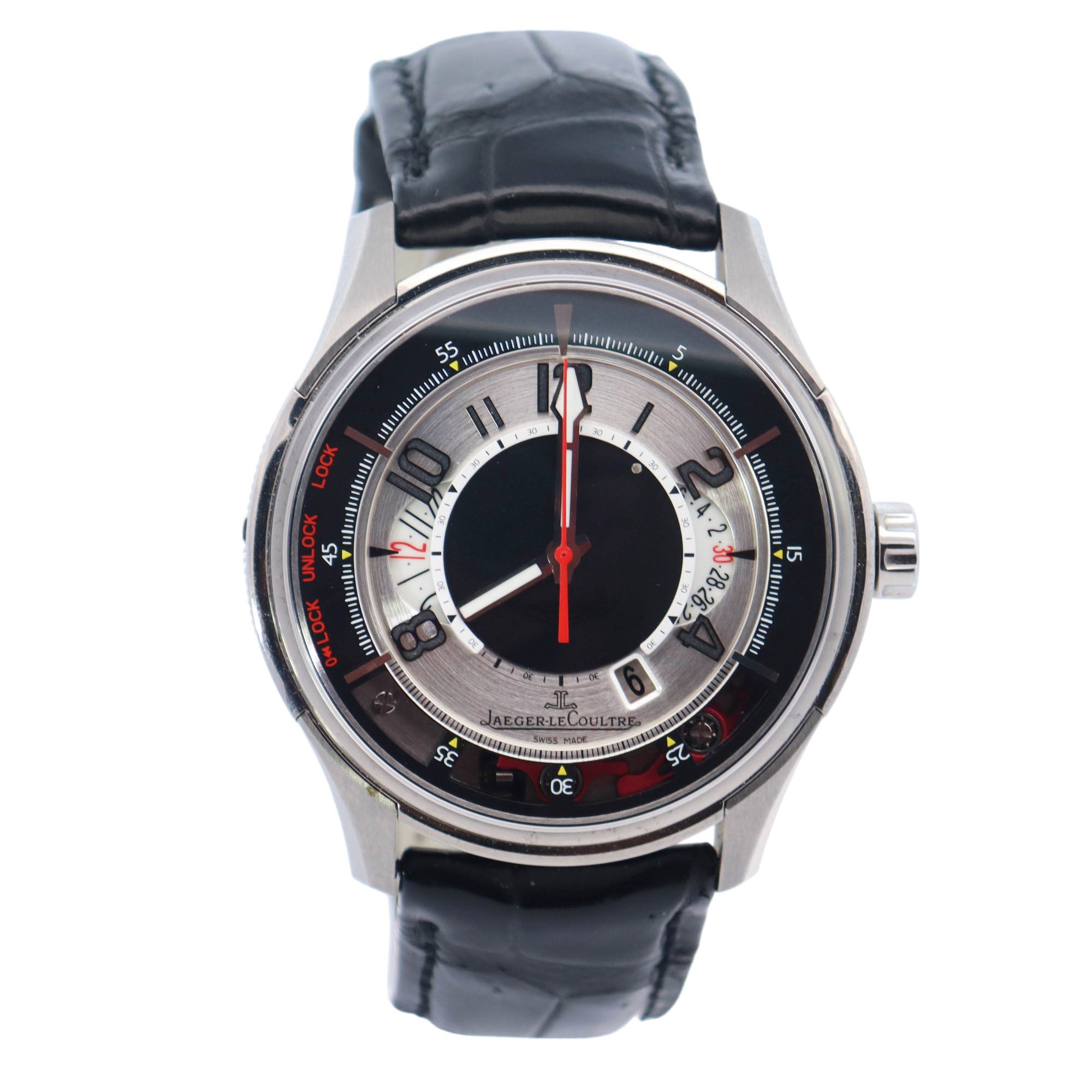 Jaeger-LeCoultre AMVOX Titanium & Steel 44mm Silver Roman Dial Watch Reference# Q192T440 - Happy Jewelers Fine Jewelry Lifetime Warranty