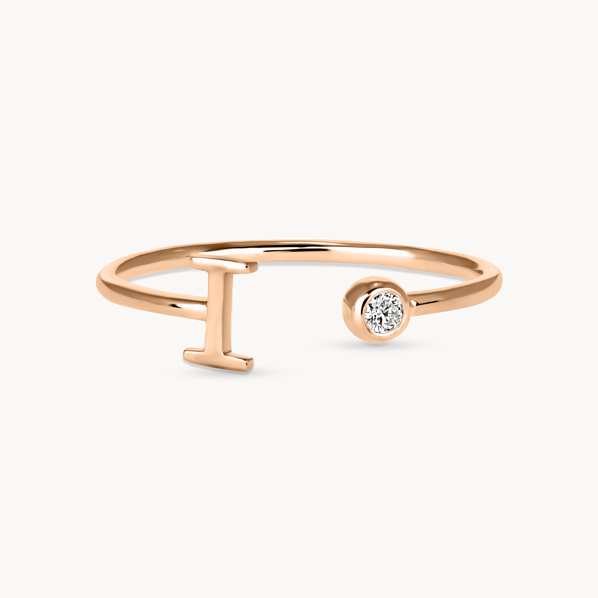 Diamond Initial Ring