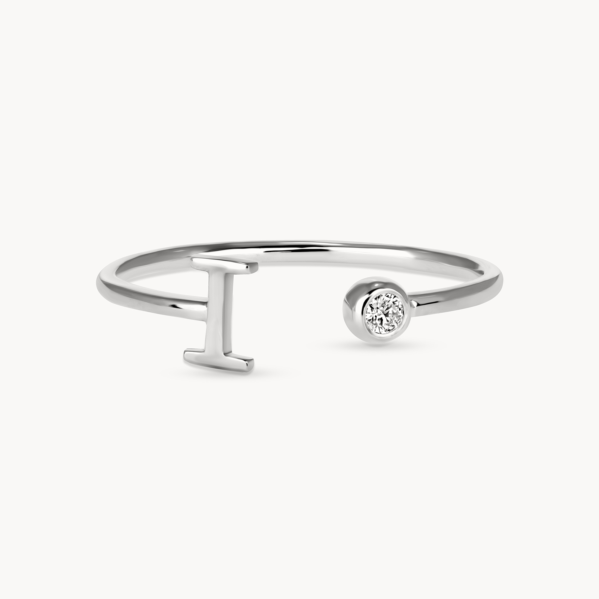 Diamond Initial Ring
