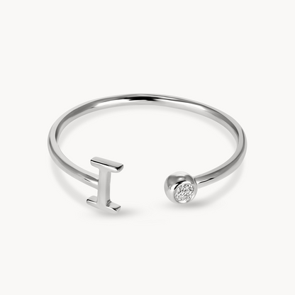 Diamond Initial Ring