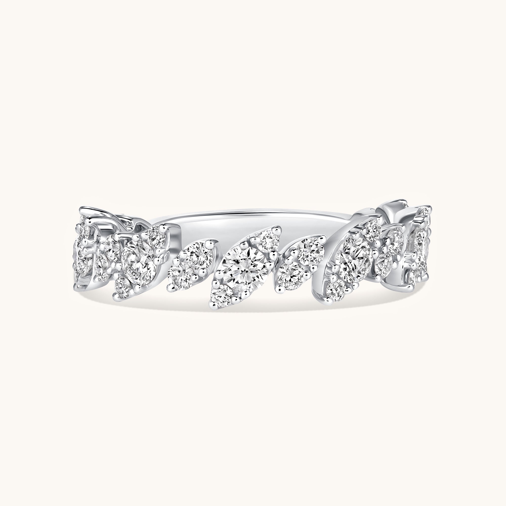 Diamond Slanted Marquise Illusion Band - Happy Jewelers Fine Jewelry Lifetime Warranty
